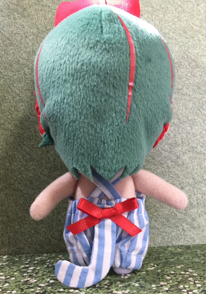 ねこさんサロペットとリボンカチューシャ【水色】