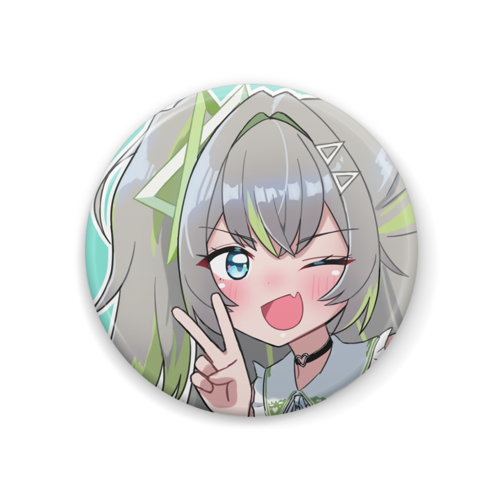 【ユニプロ二次創作作品】歩音ティナ 「ピースウインク隊長缶バッジΦ44mm」