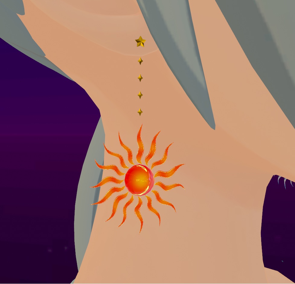 【VRChatイヤリング】太陽イヤリング