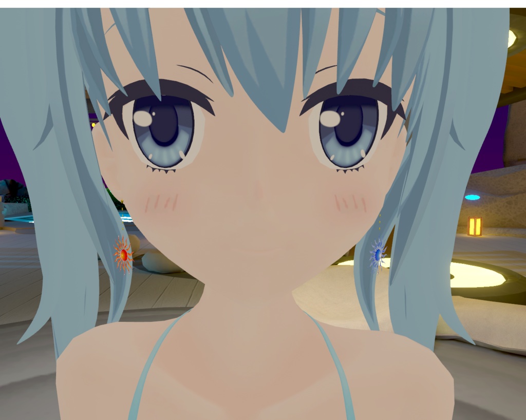 【VRChatイヤリング】太陽イヤリング