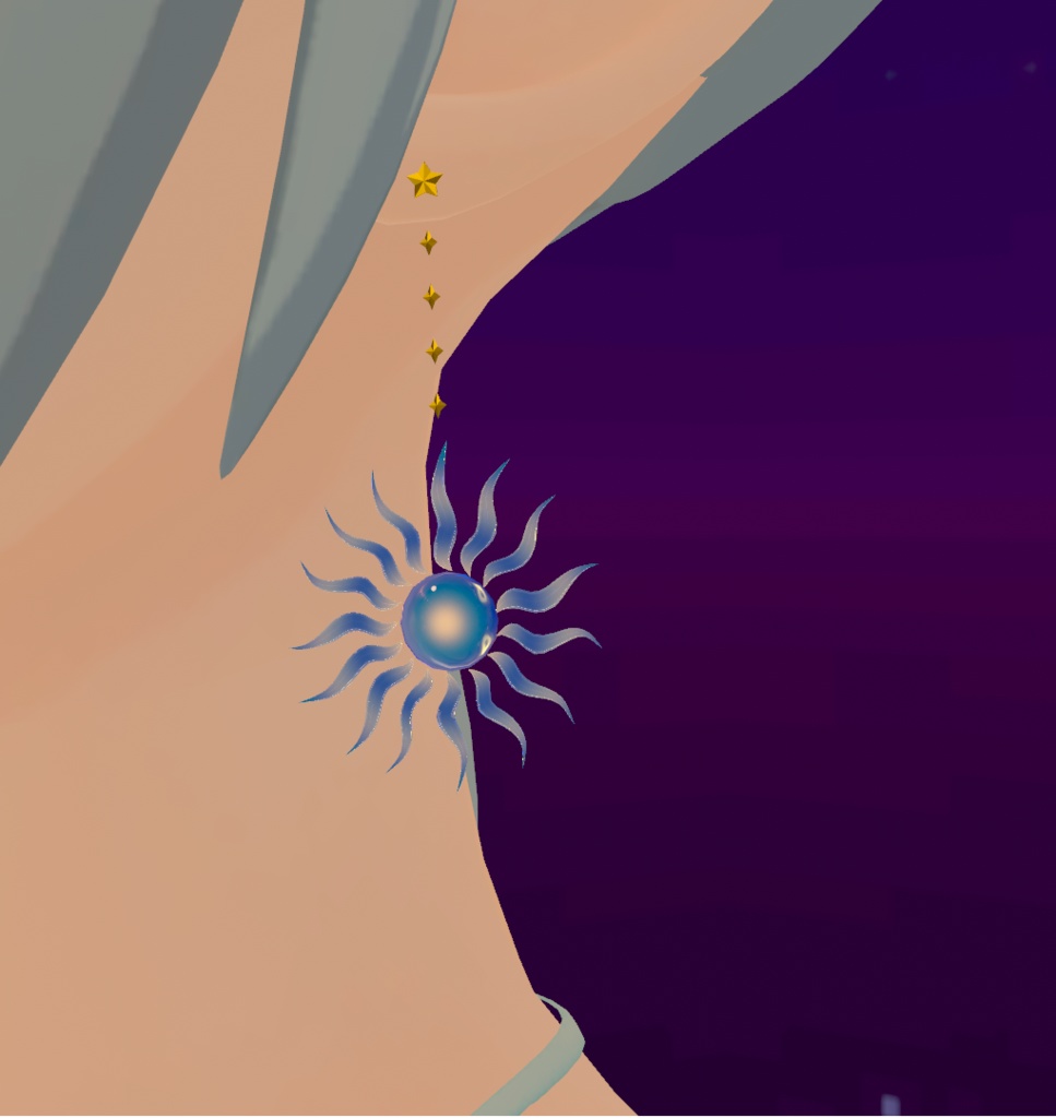 【VRChatイヤリング】太陽イヤリング