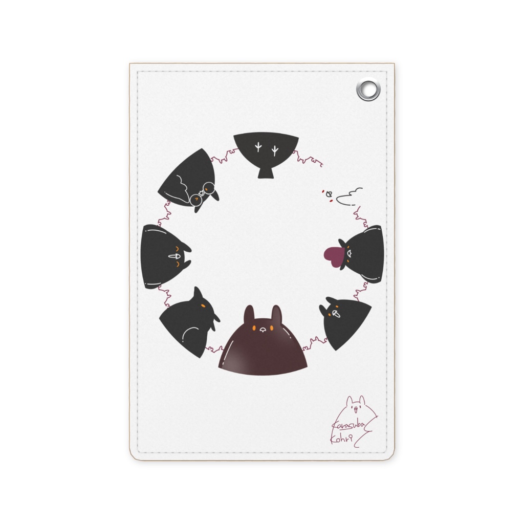 バレンタインからすうさぎちゃんパスケース