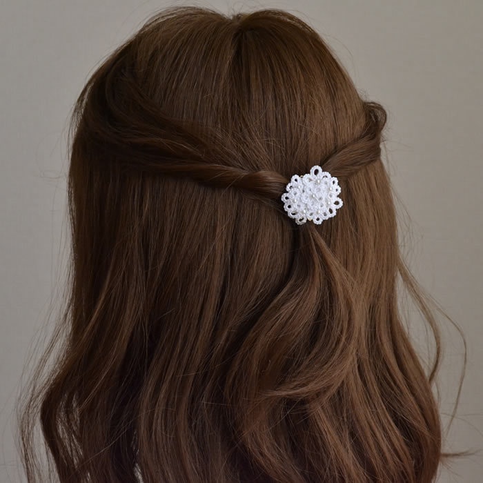 花 ポニーフック ヘアフック ヘアアクセサリー フラワー かわいい 繊細