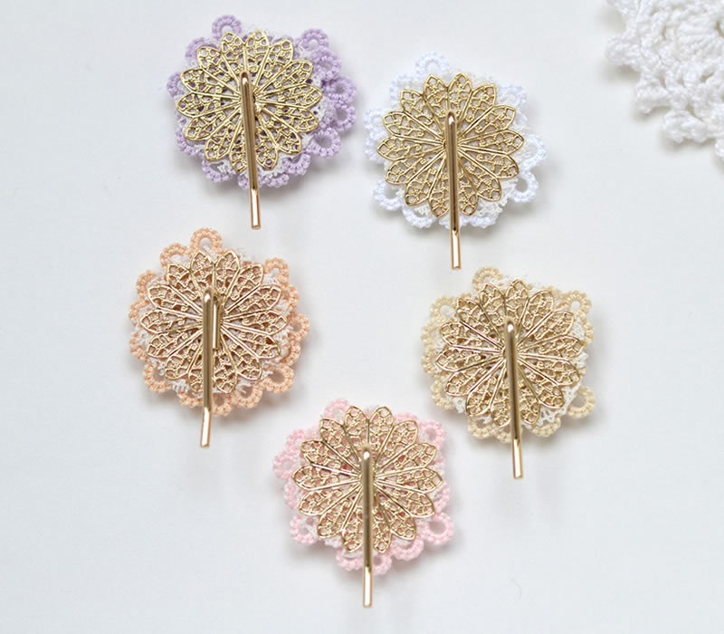 花 ポニーフック ヘアフック ヘアアクセサリー フラワー かわいい 繊細