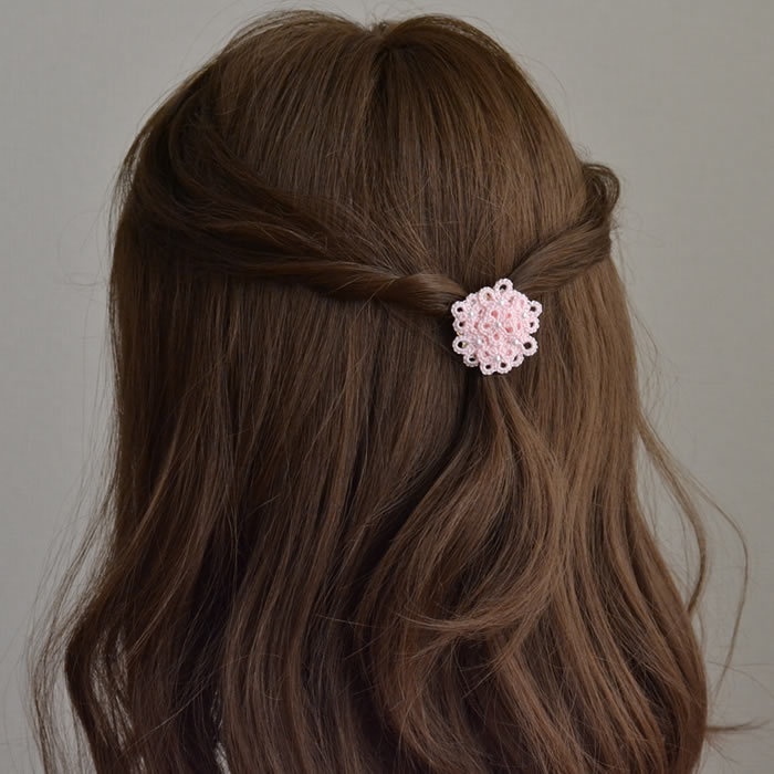 花 ポニーフック ヘアフック ヘアアクセサリー フラワー かわいい 繊細
