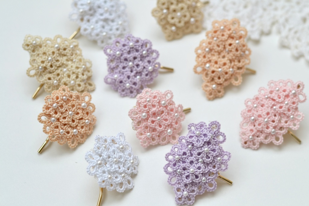 花束ポニーフック ヘアフック ヘアアクセサリー フラワー かわいい 繊細