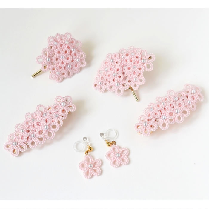 花束ポニーフック ヘアフック ヘアアクセサリー フラワー かわいい 繊細