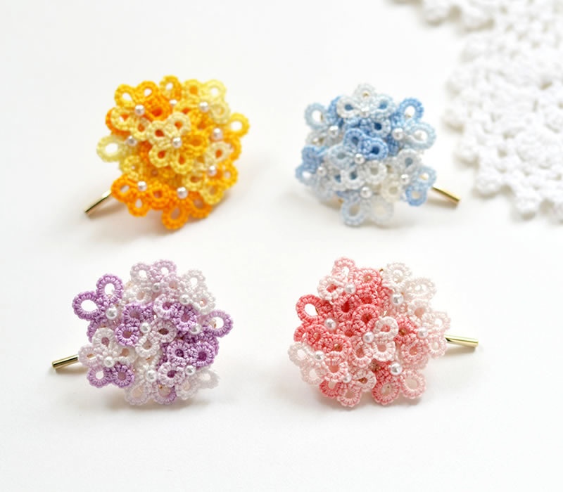 花 ポニーフック ヘアフック ヘアアクセサリー フラワー かわいい 繊細