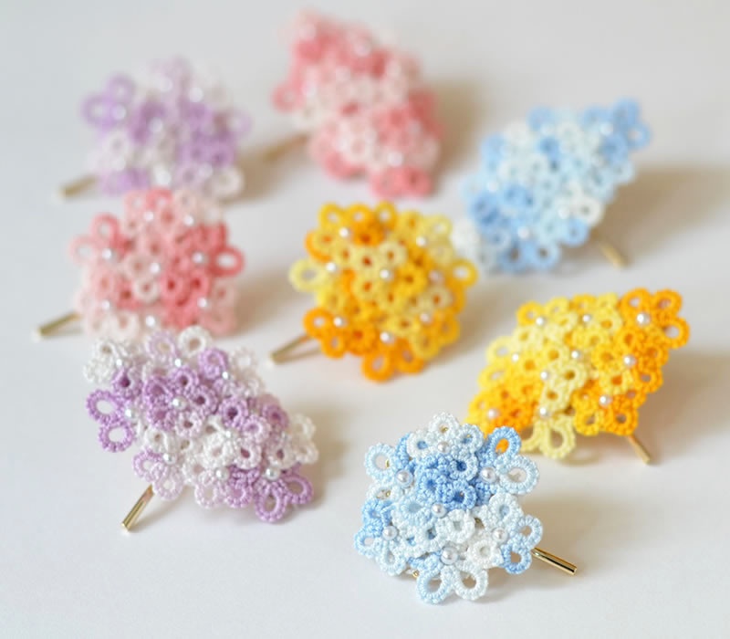 花 ポニーフック ヘアフック ヘアアクセサリー フラワー かわいい 繊細