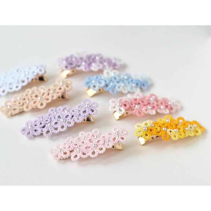 花束ヘアクリップ ヘアアクセサリー 髪飾り レース 大人 小ぶり かわいい ナチュラル