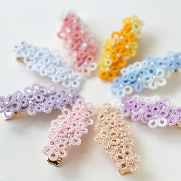 花束ヘアクリップ ヘアアクセサリー 髪飾り レース 大人 小ぶり かわいい ナチュラル