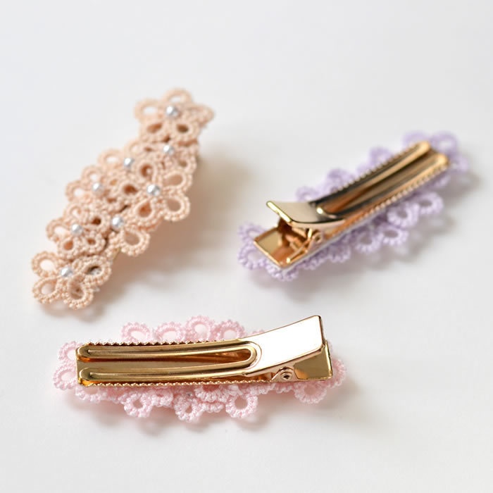 花束ヘアクリップ ヘアアクセサリー 髪飾り レース 大人 小ぶり かわいい ナチュラル