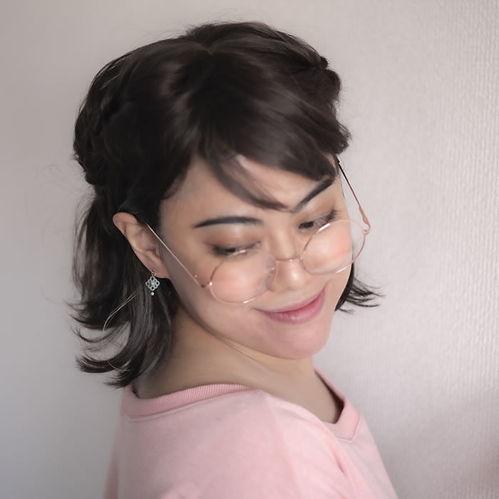 花 パール 樹脂イヤリング ノンホールピアス 小ぶり 繊細 軽い 揺れる 上品