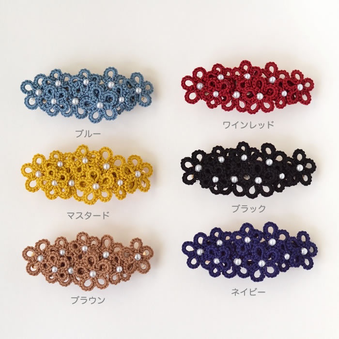 花 バレッタ ヘアアクセサリー 髪飾り フラワー 繊細 大人 かわいい 小さめ