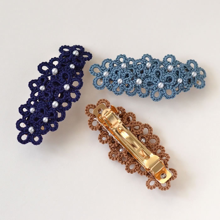 花 バレッタ ヘアアクセサリー 髪飾り フラワー 繊細 大人 かわいい 小さめ