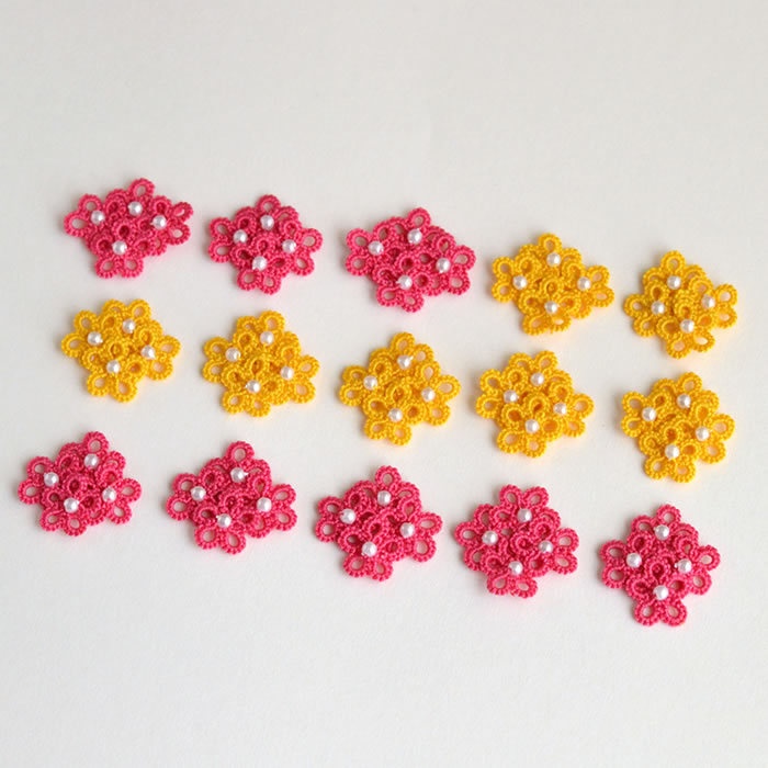 花 フラワー 樹脂イヤリング ノンホールピアス パール 揺れる ビビッド