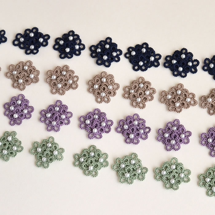 花 フラワー 樹脂イヤリング ノンホールピアス パール 揺れる くすみカラー