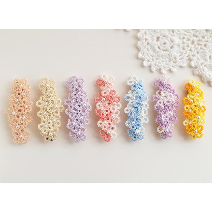 花 バレッタ ヘアアクセサリー 髪飾り フラワー 繊細 大人 かわいい 小さめ