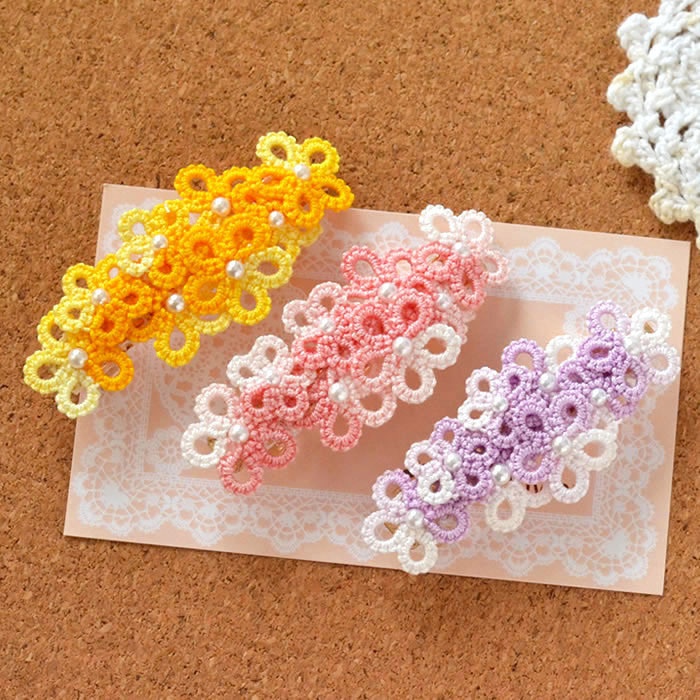 花 バレッタ ヘアアクセサリー 髪飾り フラワー 繊細 大人 かわいい 小さめ