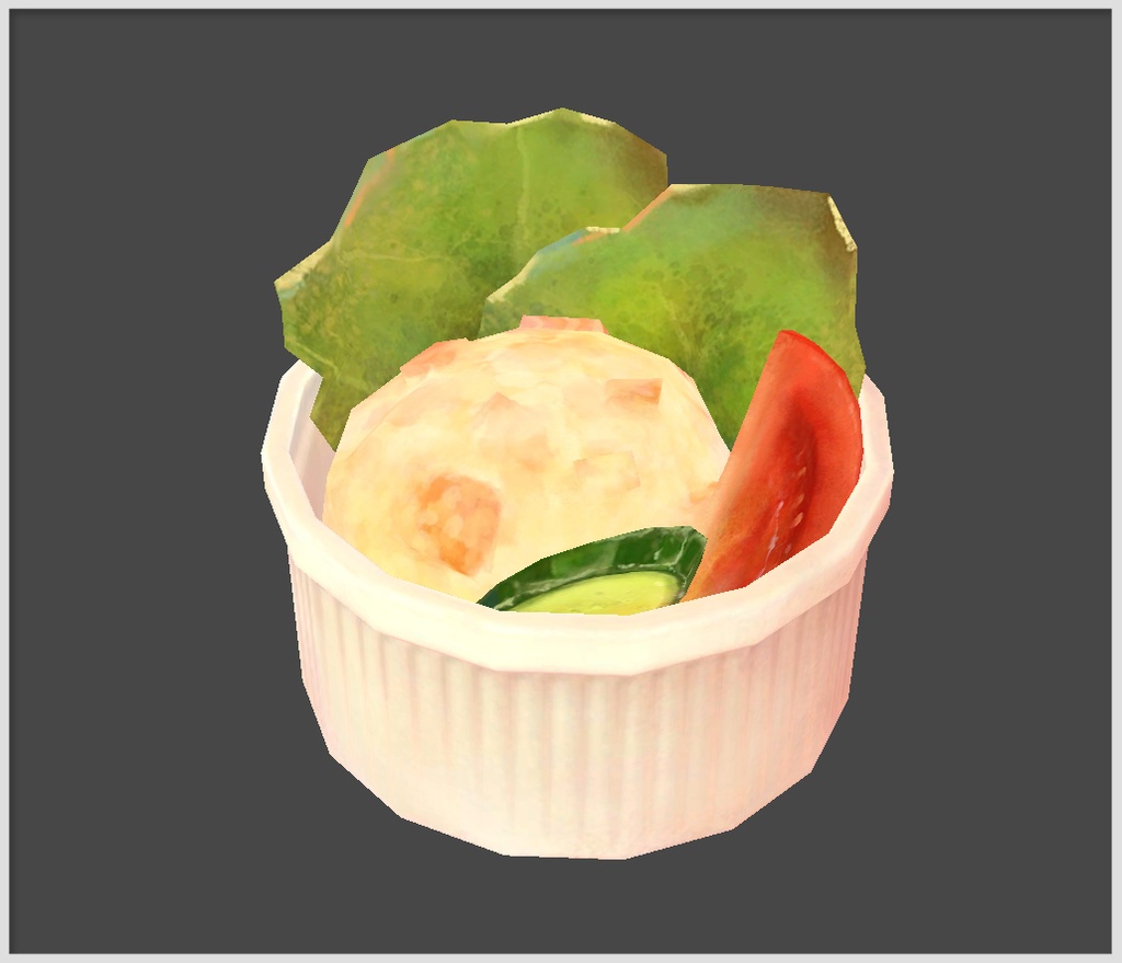 【3D小道具】喫茶店のモーニングセット・たまごトースト【VRChat】