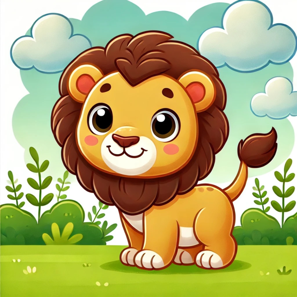 子供用塗り絵資料　ライオン