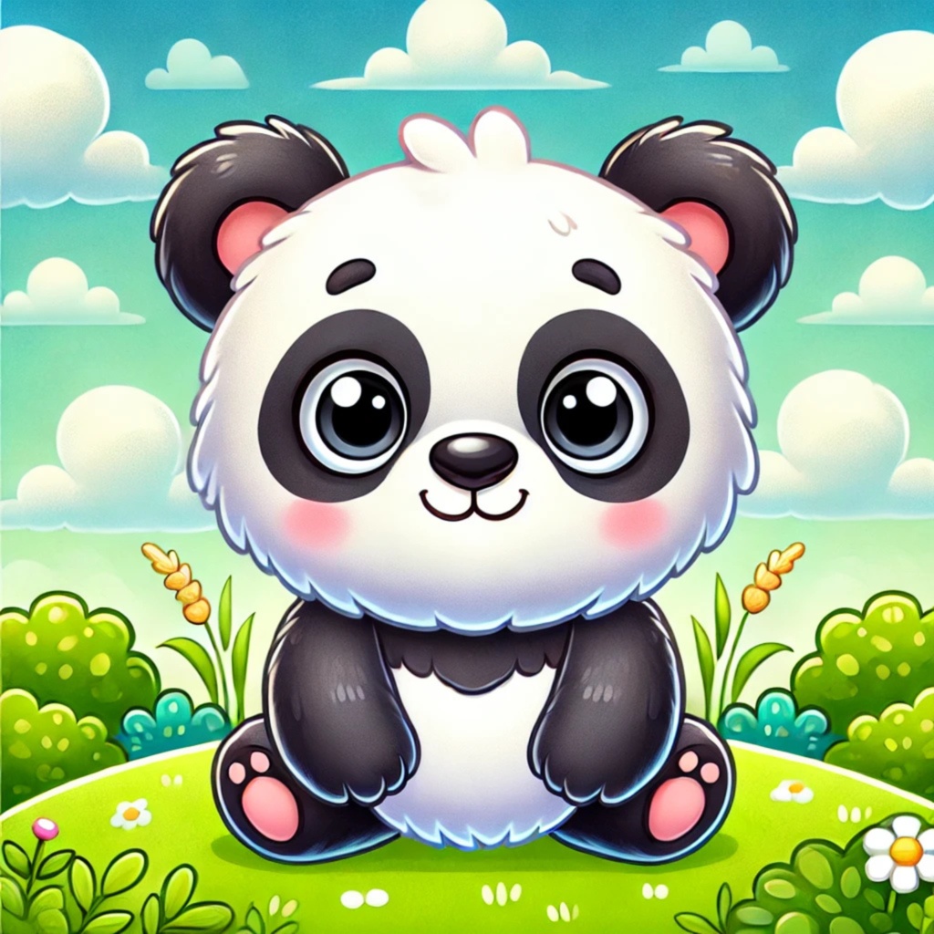 子供用塗り絵資料　パンダ