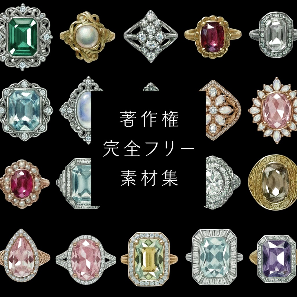 アンティークな指輪/イラスト素材003