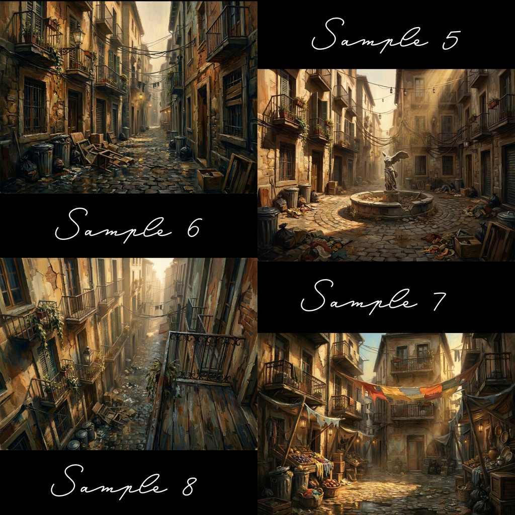 荒廃した路地裏/背景素材010【TRPG/CoC/ココフォリア】