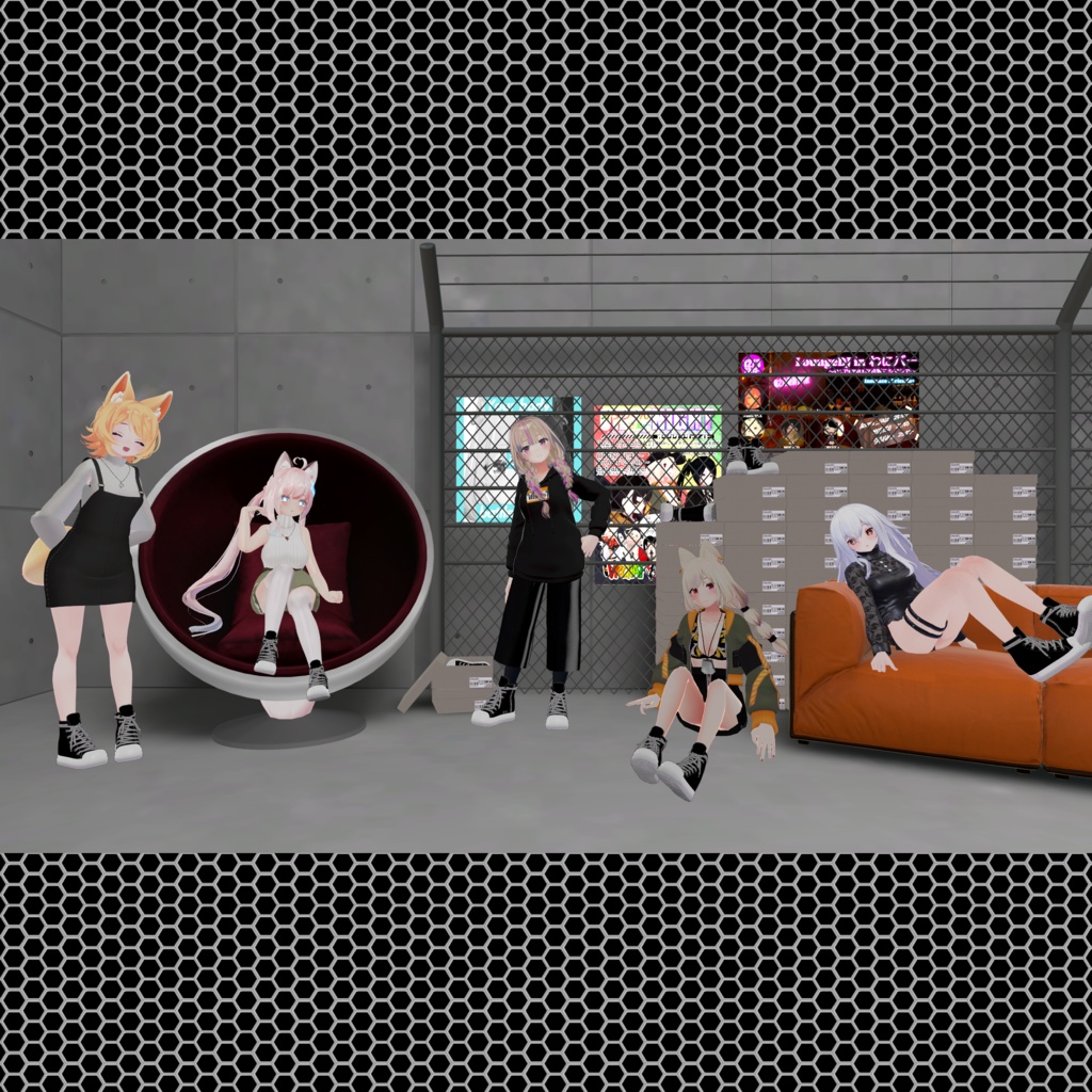 Shark Sole Leather Sneakers 【複数アバター対応】