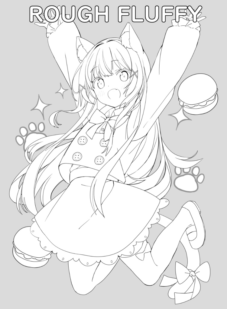 【C105】新刊 ROUGH FLUFFY（モノクロラフ本）