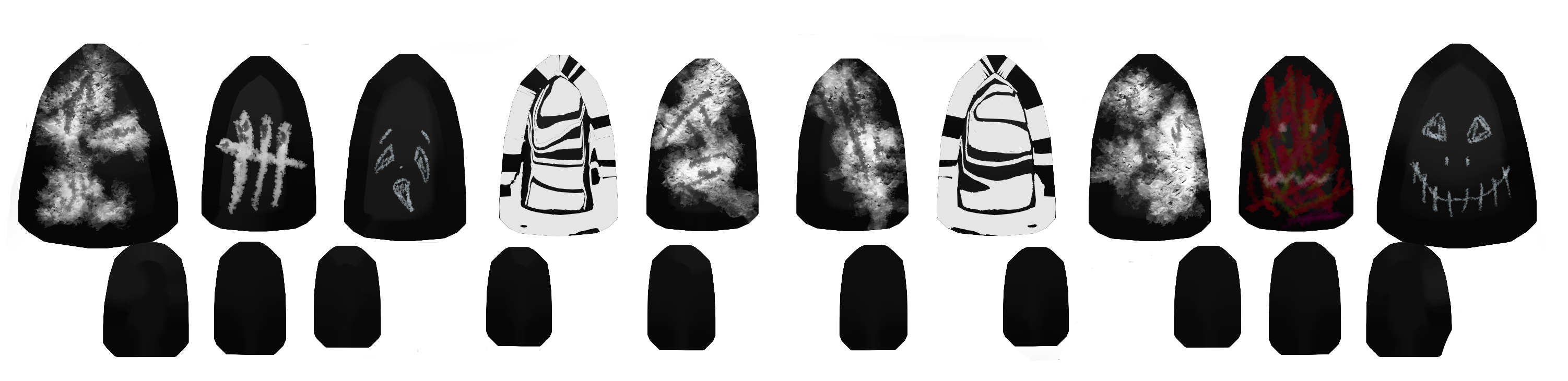 【無料】velnica用ネイルテクスチャ　ハロウィン想定