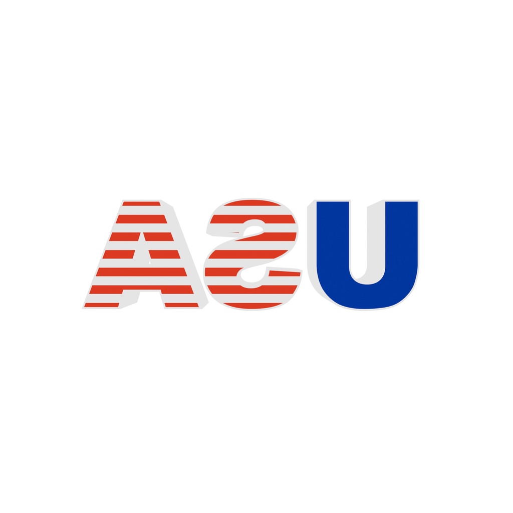 アメリカ国旗をモチーフにした3Dロゴ