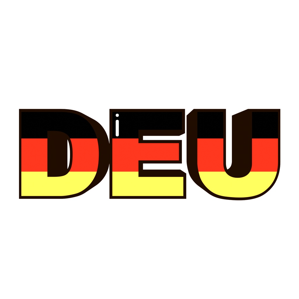 ドイツ国旗モチーフ 3Dロゴモデル