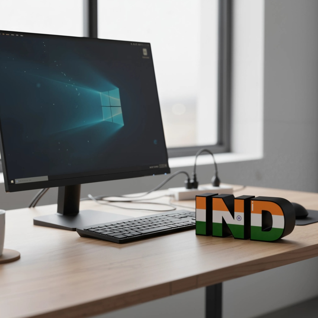 インド国旗モチーフ3Dロゴモデル