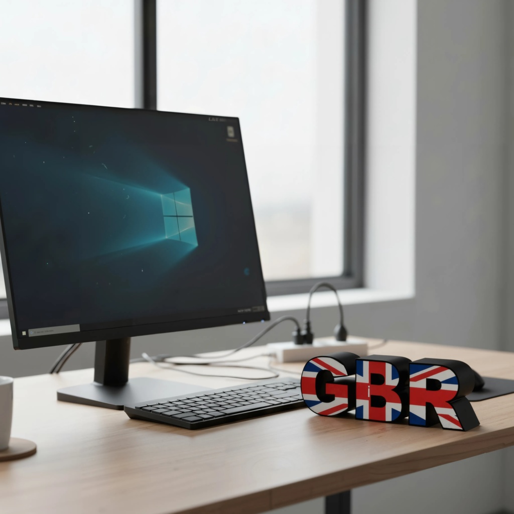 イギリス国旗モチーフ3Dロゴモデル