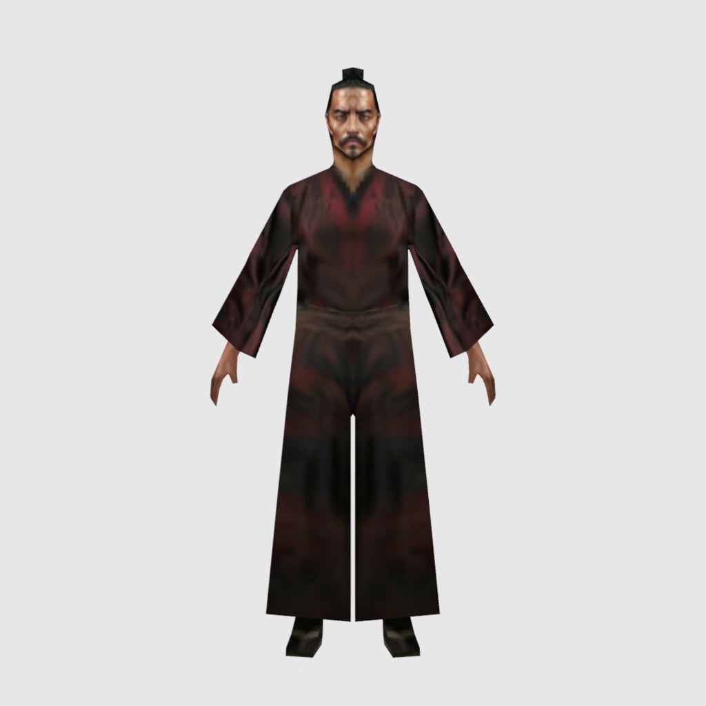 時代劇シリーズ第1弾【レトロゲーム風3Dキャラクター】侍(ver.2)