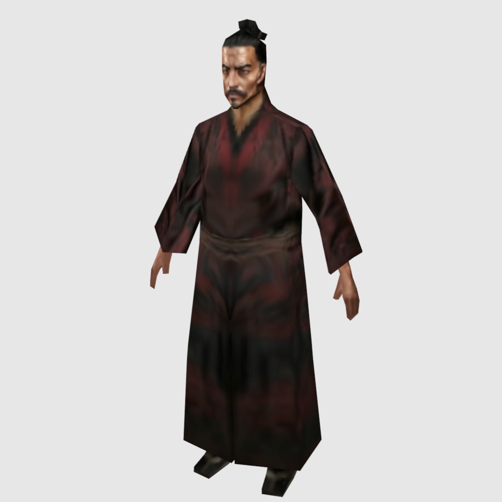 時代劇シリーズ第1弾【レトロゲーム風3Dキャラクター】侍(ver.2)