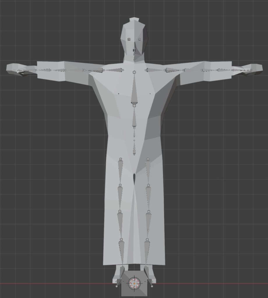 【レトロゲーム風3Dキャラクター】侍(ver.1)