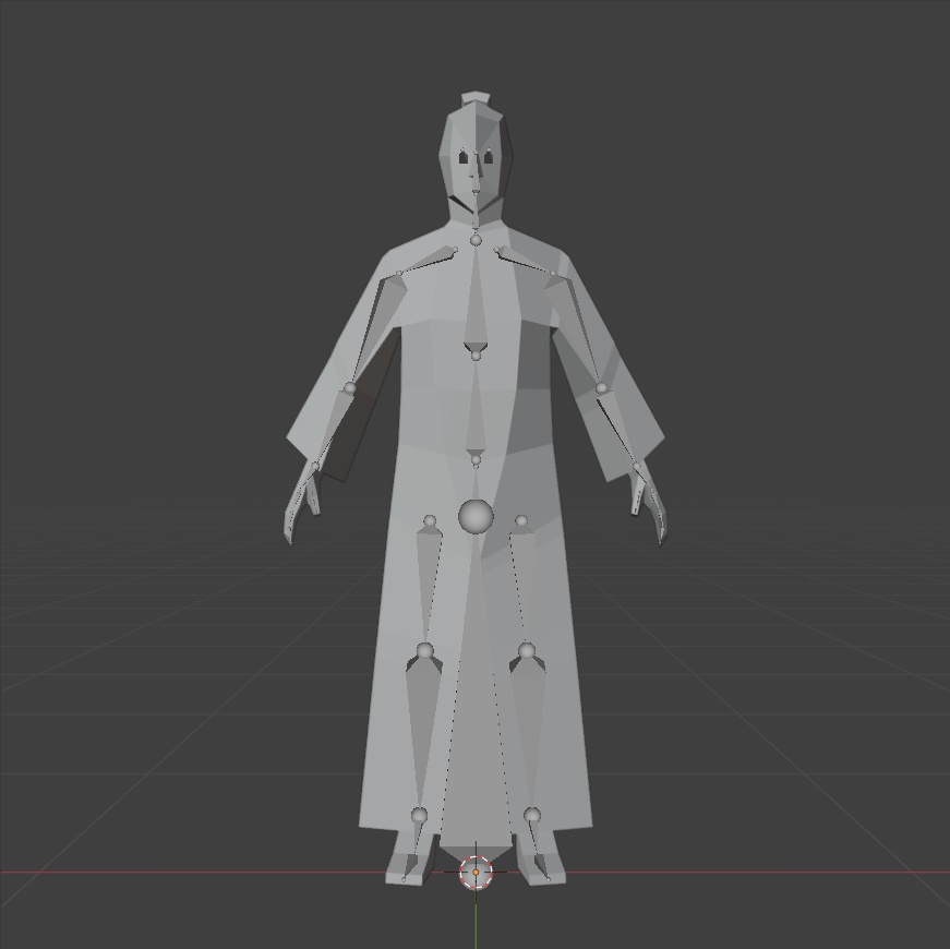 時代劇シリーズ第1弾【レトロゲーム風3Dキャラクター】侍(ver.2)