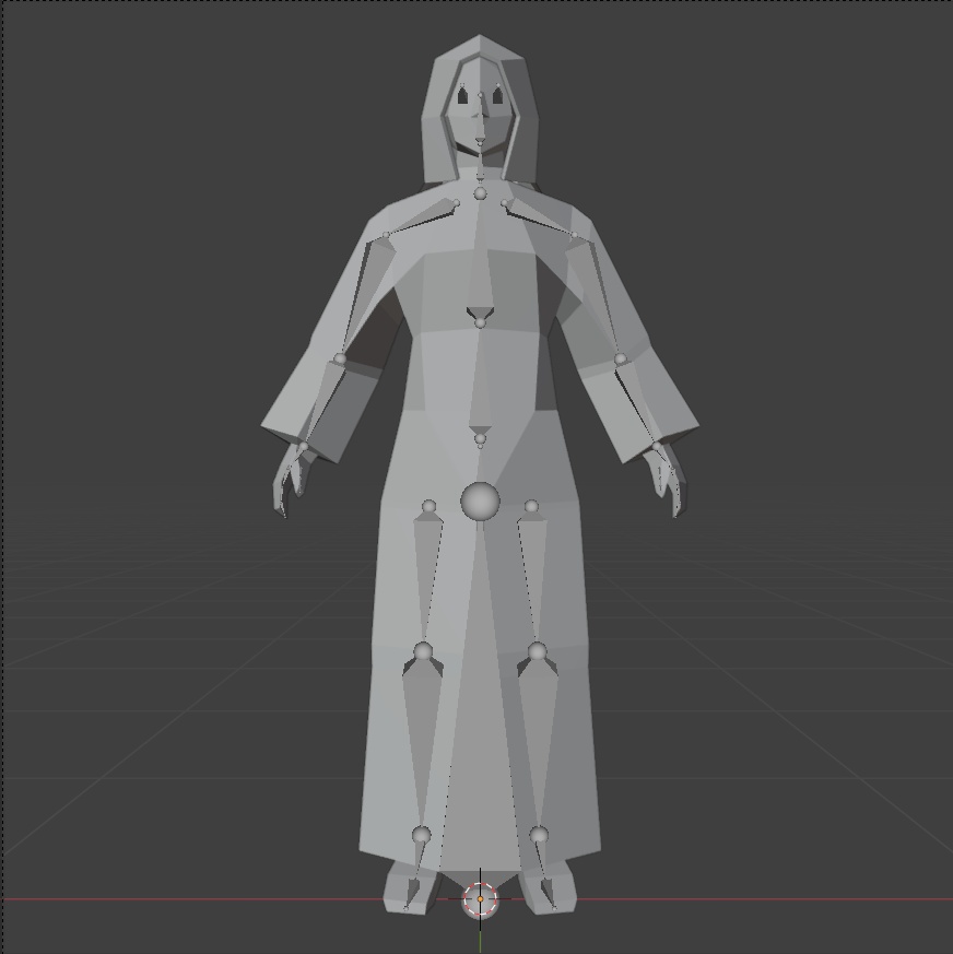 時代劇シリーズ第2弾【レトロゲーム風3Dキャラクター】女侍(ver.2)