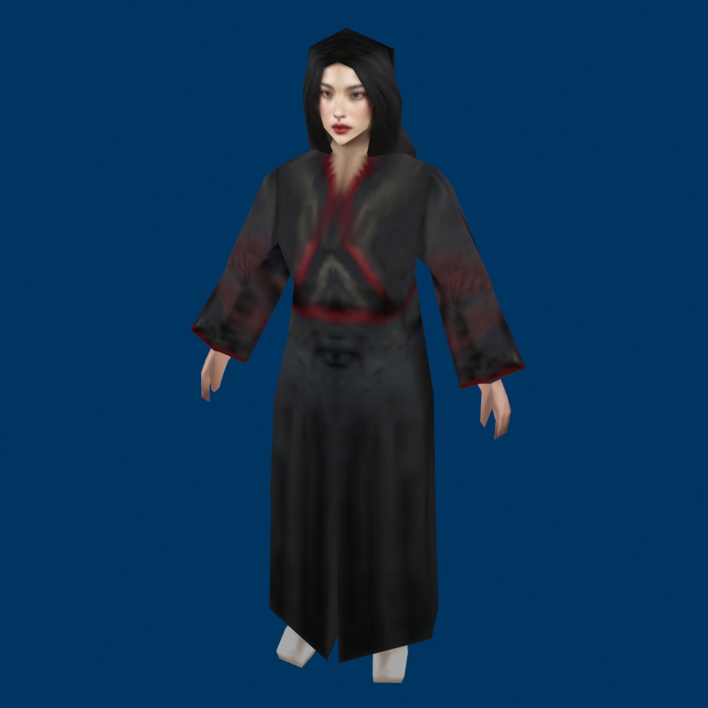 時代劇シリーズ第2弾【レトロゲーム風3Dキャラクター】女侍(ver.2)