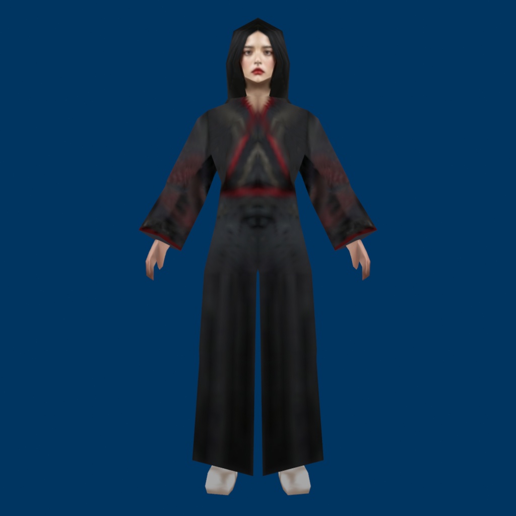 時代劇シリーズ第2弾【レトロゲーム風3Dキャラクター】女侍(ver.2)