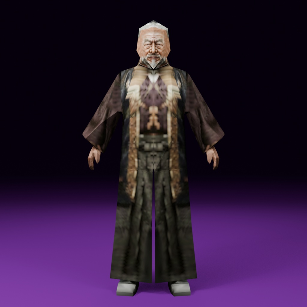 時代劇シリーズ第6弾【レトロゲーム風3Dキャラクター】悪代官(ver.1)