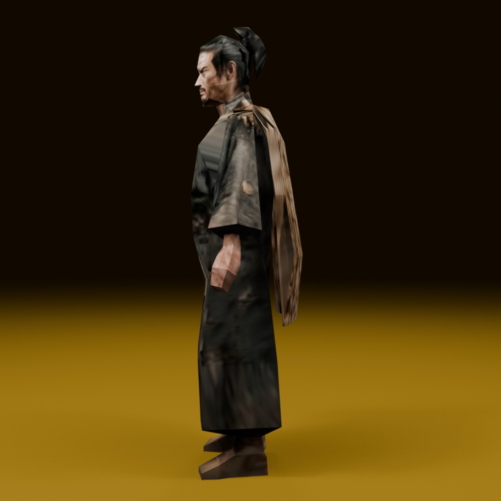 時代劇シリーズ第8弾【レトロゲーム風3Dキャラクター】盗賊(ver.1)