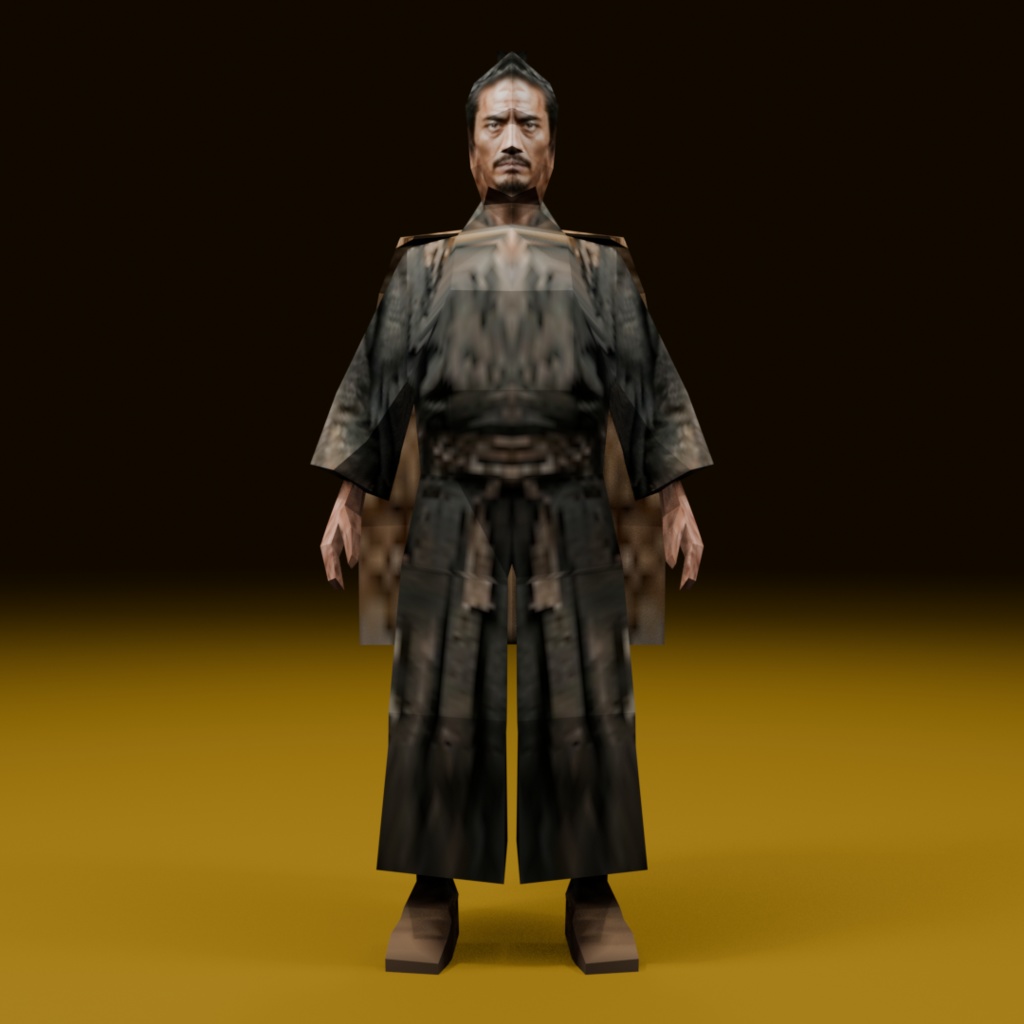 時代劇シリーズ第8弾【レトロゲーム風3Dキャラクター】盗賊(ver.1)