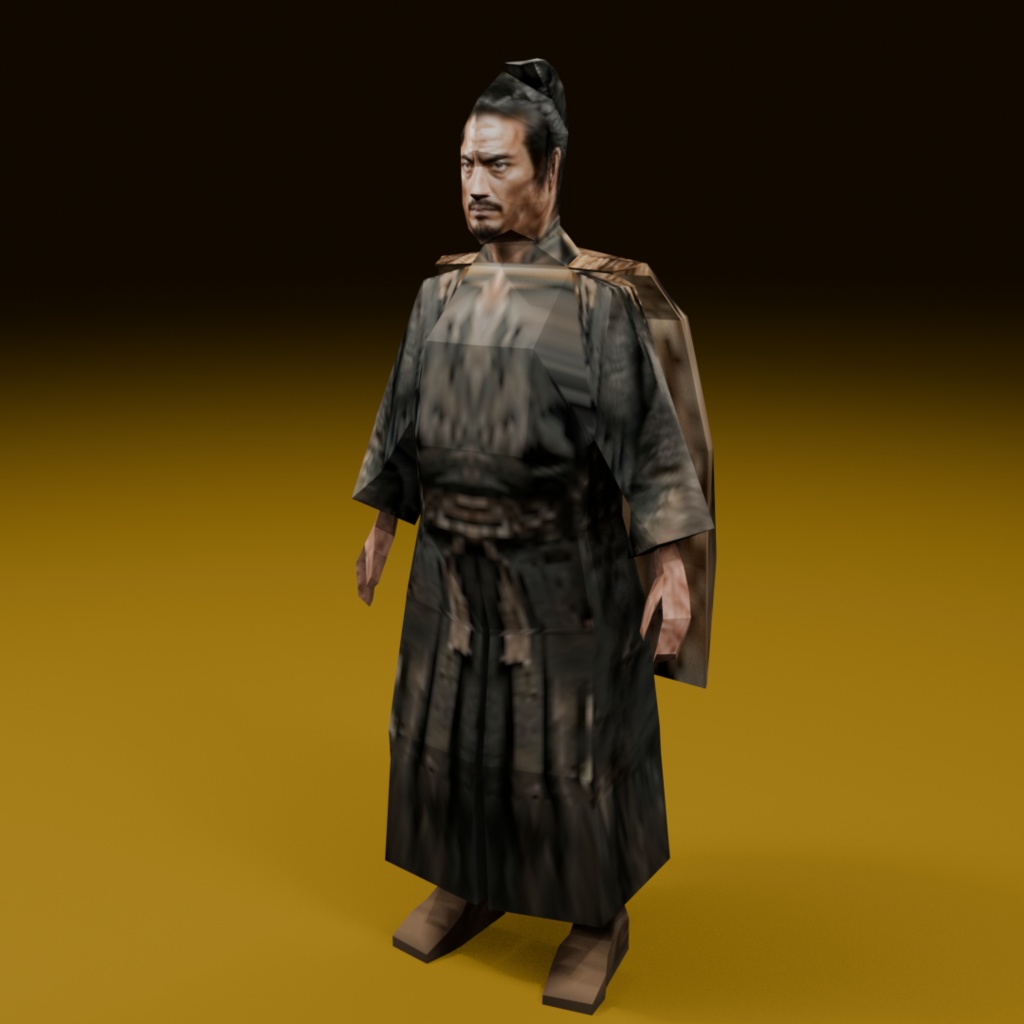 時代劇シリーズ第8弾【レトロゲーム風3Dキャラクター】盗賊(ver.1)