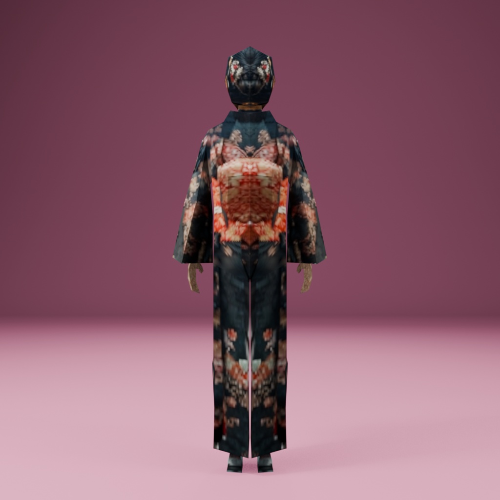 時代劇シリーズ第10弾【レトロゲーム風3Dキャラクター】町人B(ver.1)