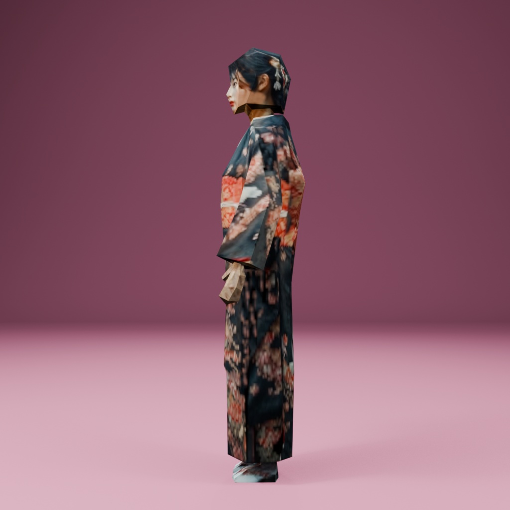 時代劇シリーズ第10弾【レトロゲーム風3Dキャラクター】町人B(ver.1)