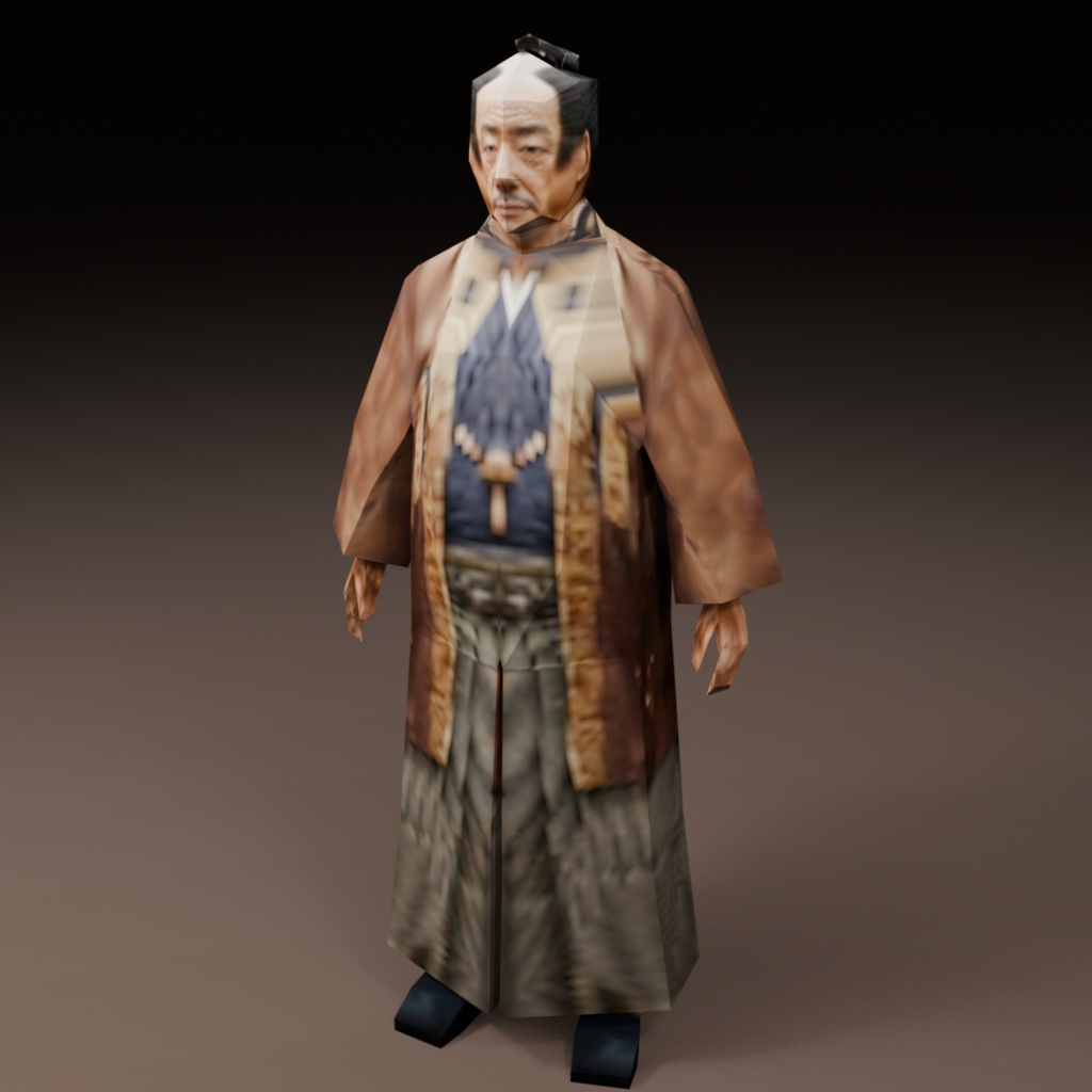 時代劇シリーズ第11弾【レトロゲーム風3Dキャラクター】商人(ver.1)