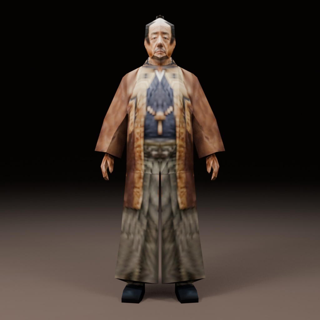 時代劇シリーズ第11弾【レトロゲーム風3Dキャラクター】商人(ver.1)